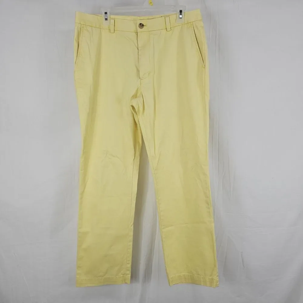 Vineyard Vines Men's Light Yellow Chinos
